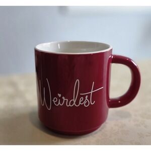 Opalhouse Red Mug "Weirdest" 16 oz Funny Quote Coffee Cup